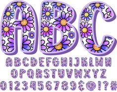 Purple Violet Flower, Flowers Doodle, Alphabet Frames, Doodle Flowers, Alphabet Letters Design, Floral Doodle