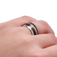 a person's hand with a ring on it