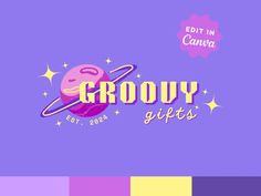 the logo for grooy gifts, an online store that sells goods in canada