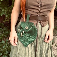 Renfaire Elf, Leaf Pouch, Medieval Maiden, Faire Outfit, Fantasy Festival, Royal Vibes, Medieval Things, Renn Faire, Fair Outfit