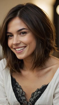 Layer Up Your Look: 15 Shoulder Length Haircuts with Chic Layers - Inspire Inlet Shoulder Length Hair With Textured Layers, Shag Haircut Fine Straight Hair, Shoulder Length Hair For Thinning Hair, Shoulder Length Haircut Side Part, Womens Haircuts Shoulder Length, Fine Hair Haircuts With Bangs, One Length Bob Medium, Hair Inspiration Medium Length, Side Part Hairstyles Medium