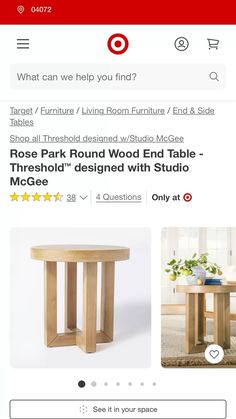 an image of a table that is on the app for furniture and home decor stores