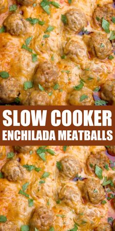 this slow cooker enchilada meatballs recipe is delicious and easy to make