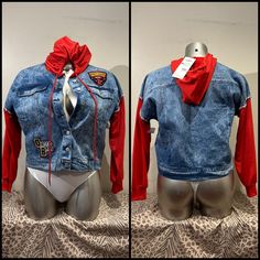 Jacket Jean Jackets, Red Jacket, Custom Clothes, Jean Jacket, Red Color, Denim Jacket, Womens Sizes, Plus Size, Red