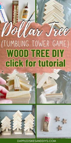 the diy wood tree is made from several pieces of wood and then assembled with glue