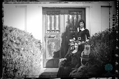 Adams Family inspired photo shoot #orchardcorset #adamsfamily #corsets #popculture Adams Family, Corsets, Photo Shoot, Pop Culture, Halloween Costumes, Halloween