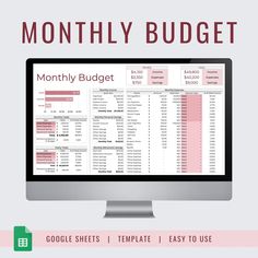 monthly budget spreadsheet Monthly Budgeting, Money Saving Methods, Budget Tracking, Personal Savings, Monthly Savings, Spending Tracker, Monthly Income