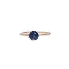 Tiny Blue Lapis Round Ring Adjustable Blue Crystal Ring, Nickel-free Blue Crystal Ring, Everyday Crystal Ring With Birthstone, Everyday Sapphire Ring Jewelry, Blue Promise Ring With Tiny Details, Hypoallergenic Blue Circular Jewelry, Everyday Opal Ring With Round Shape, Adjustable Blue 14k Gold Rings, Birthstone Midi Rings