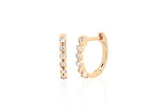 Diamond Bezel Huggie Earring – EF Collection Rolex Diamond, Gold Huggie Earrings, Huggie Earring, Bezel Set Diamond, Diamond Shop, Huggie Earrings, Bezel Diamond, Diamond Set, New Leaf