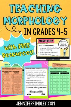 teaching morphology in grade 4 - 5 with free resources