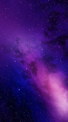 the night sky is filled with stars and purple hues, as if it were in outer space