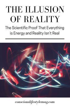 the illusion of reality book cover with blurry lines in red, blue and white