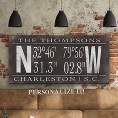 Custom Coordinate Sign Personalized Latitude Longitude Canvas Last Name Vintage Family Name Sign GPS Coordinates Rustic Farmhouse wall art Coordinate Sign, Latitude Longitude Sign, Gps Coordinates Sign, Name Canvas, Latitude Longitude, Gps Coordinates, Family Name Signs, Farmhouse Wall Art, Canvas Signs