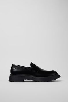 Camper Modern Slip-on Leather Shoes With Vibram Sole, Modern Leather Slip-on Shoes With Vibram Sole, Modern Slip-on Loafers With Vibram Sole, Modern Business Loafers With Vibram Sole, Business Slip-on Moccasins With Vibram Sole, Black Formal Shoes For Men, Black Formal Shoes, Mens Leather Loafers, Ballerina Shoes Flats