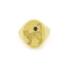 Cat Rings, Cat Standing, Oval Signet Ring, Jewelry Board, Cat Stands, Cat Ring, Jewelry Boards, Jewellery Ideas, Bespoke Jewellery