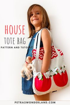 This girl bag pattern comes with detailed instructions so it is suitable for a sewist with a basic knowledge of machine sewing and hand sewing. Easy Sewing PDF Pattern and Tutorial - House Tote Bag, Girl Purse Pattern, Diy Toy Bag, Instant Download e-pattern Girl Bag Pattern Digital Diy Pouch No Zipper, Sewing Pdf Pattern, Kids Tote Bag, Felt Toys Patterns, Kids Totes, Purse Pattern, Diy Bags Patterns, Mini Dolls, Doll Sewing Patterns