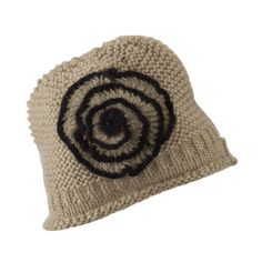 Women's Spiral Flower Knit BeanieMade of 100% acrylic.One size fits most for ladies, fitting up to XL.Adult/Female.Crown measures 7 inches deep and 9 1/2 inches wide.Brim measures 1 1/2 inches long.Hand wash only.Imported. Plain in design, it is a short knitted beanie.Constructed from stretchable and flexible material, ensuring comfortable fit for most ladies.Crown of beanie is accentuated with a large spiral shaped flower.Rollable brim.Our designed short beanie is great for snow boarding, outdoor activities, and during cool seasons.Fall and Winter Season.Soft, thick and warm material.9 1/2 (W) X 8 1/2 (L) X 1/2 (H) inches.Available in different colors and styles. Short Beanie, Spiral Flower, Flower Knit, Snow Boarding, Spiral Shape, Plain Shorts, Winter Cap, Knitted Beanie, Sticker Patches