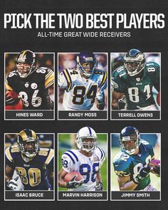 the cover of pick the two best players all - time great wide receivers