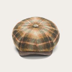 Blue/Grey Check Wool Six-panel Winter Hat, Fitted Wool Flat Cap, Winter Wool Six-panel Hat, Fitted Six-panel Winter Hat, Fitted Winter Six-panel Hats, Classic Wool Beret For Fall, Classic Wool Hat, Classic Wool Beret With Curved Brim, Classic Wool Beret With Short Brim