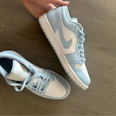 Light Blue Jordan’s. Size Woman 11.5. Excellent Condition!!!!! Literally Worn Once. Ice Blue. Light Blue Nike Jordans, Jordans 1 Light Blue, Sporty Light Blue Jordan Shoes, Nike Jordan Ice Blue, Casual Light Blue High-top Jordan Shoes, Shoes Light Blue, Cute Jordans, Jordans Shoes, Blue Quince