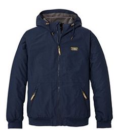 #LLBean: Men's Insulated 3-Season Bomber Hooded Jacket Hooded Jacket Men, Recycled Polyester Fabric, Mens Outerwear, Light Jacket, Ll Bean, L L Bean, Puma Jacket, Mens Fitness, Front Zipper