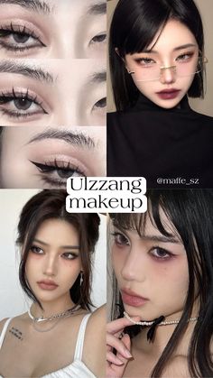 makeup, glow up, it girl, aesthetic, makeup inspo, trend, for you, explore, korean, kpop, kbeauty Goth Makeup Tutorial, Pop Makeup, Skincare And Makeup, Asian Eye Makeup, Makeup And Hair, Makeup Looks Tutorial