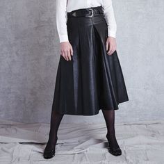 Asos Faux Leather Skirt. Worn Once For A Photoshoot. Basically Brand New!!! Fitted Leather Pleated Skirt, Fall Flared Skirt With Belt Loops, Fall Denim Skirt With Belt Loops, Black Skirt With Belt Loops For Fall, Elegant Leather Skirt With Belt Loops, Classic Black Skirt With Belt Loops, Fall Faux Leather Skirt With Belt Loops, Chic Fitted Faux Leather Pleated Skirt, Chic Leather Pleated Skirt For Fall