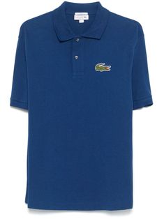 royal blue organic cotton piqué weave short front button fastening polo collar short sleeves embroidered logo at the chest straight hem When buying this unisex item, keep in mind that it is graded in standard men's sizing. Improve Soil Quality, Water Consumption, Balenciaga Triple S, Custom Watch, Short Suit, Dress Watch, Pesticides, Sweaters Knitwear, Polo Collar