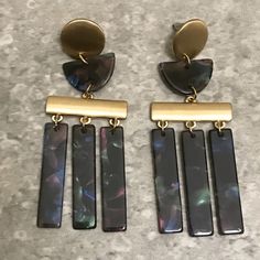 Step Outside With These Geometric Dangle Earrings, That’ll Look Good Dressed Up, Or Even A More Casual Look. Gold Dangle Earrings, Catherine Malandrino, Geometric Jewelry, Gold Earrings Dangle, Earrings Color, Casual Look, Casual Looks, Nice Dresses, Dangle Earrings