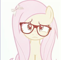 a pink haired girl with glasses and a bow on her head