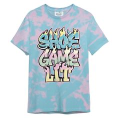 Brand Dunkare Dunkare SB Dunk Low Visty Shirt - Shoe Game Art Shirt Unisex Multicolor Streetwear Tops With Screen Print, Multicolor Screen Print Tops For Streetwear, Multicolor Letter Print Tops For Streetwear, Multicolor Logo Print Top For Streetwear, Multicolor Cotton Tops With Graffiti Print, Multicolor Text Print Crew Neck Shirt, Multicolor Graphic Tee With Text Print, Relaxed Fit Multicolor Shirt With Graphic Design, Multicolor Graphic Tee With Logo Print