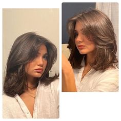 Semi Bob Haircut, Butterfly Layers Hair Medium Wavy, Long Layered Hair Shoulder Length, Haircuts For Mid Length Hair With Layers, Layers In Short Hair Shoulder Length, 90s Hairstyles Short Layers, Soft Layered Lob Haircut, Volume Haircut Medium Shoulder Length, Short Hair With Layers Aesthetic