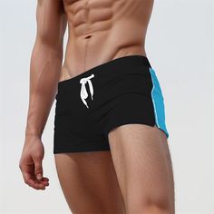 Category:WE-Pants; Season:Spring  Summer; Fabric:Polyester; Gender:Men's; Style:Fashion,Casual; Elasticity:Micro-elastic; Occasion:Swimming Pool,Weekend,Beach,Holiday; Fit Type:Regular Fit; Function:Quick Dry,Comfort; Waistline:Mid Waist; Pattern:Color Block; Design:Elastic Waist,Drawstring; Pants Type:Swim Shorts,Swim Trunks,Board Shorts; Fly Type:Elasticity; Front page:FF; Listing Date:05/07/2024; Production mode:External procurement; Hips:; Length:; Waist:; Pants Length:Short Casual Blue Boxer Briefs For Beach Season, Summer Gym Boxer Briefs Short Length, Summer Gym Boxer Briefs, Casual Summer Gym Boxer Briefs, Gym Brief Shorts For Summer, Summer Gym Shorts With Brief Shape, Brief Beachwear Shorts For Summer, Solid Color Summer Boxer Briefs With Short Leg, Summer Boxer Briefs With Short Leg