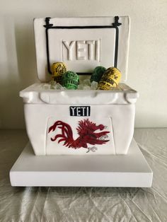 an ice chest with some candy in it