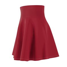 Red-1 Skater Skirt. Soft-touch. Versatile fit. 95% Polyester 5% Spandex. Printed on the care label in black color. White thread color. XS S M L XL 2XL Waist width, in 12.52 13.51 14.53 15.75 17.25 18.75 Outseam (w/o waistband), in 14.49 14.77 15 15.24 15.52 15.75 Shipping to US destinations averages between 8 to 15 business days. Red Skater Skirt, Us Destinations, Solid Red, Care Label, Skater Skirt, Cosplay Costumes, Casual Looks, Black Color, Color White