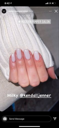 Milky White Manicure, Supernatural Nails, Celebrity Nails Trends, Natural Looking Nails, Neutral Nail, March Nails