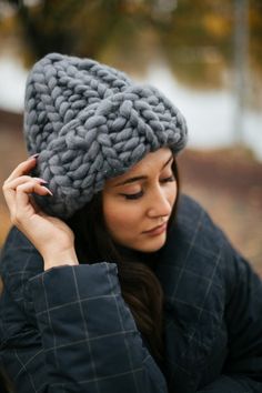 Women's wool knit hat, Natural merino soft wool, Helsinki hat, Сhunky knit hat, Chunky ribbed hat, Warm beanie soft touch hat, Smoky Grey slouchy hatHello Everyone!My granny is retired and she loves knitting very much! So we decided to open our Etsy shop with merino wool products!This hat of Smoky grey color is made from 100% Merino wool, extremely soft and cozy yarn. Hypoallergenic and so warm! You will be very happy with it! 😊Any hat is available in 35 different colors 😍Please choose from ou Wool Knit Hat, Super Chunky Wool, Giant Knit Blanket, Ribbed Hat, Arm Knitting Blanket, Wool Products, Big Wool, Gorgeous Crochet, Chunky Hat