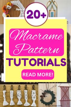 the top 20 macrame pattern patterns for beginners to make and sell them