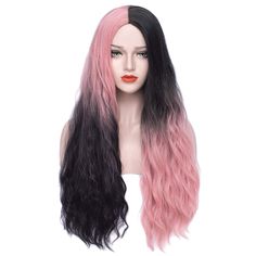 Pink Wig, Street Swag, Womens Wigs, Long Curly, Pink Hair, Wig Hairstyles, Aurora Sleeping Beauty, Wigs, Black Pink