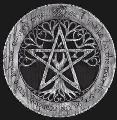 the pentagramus seal is shown in black and white, with writing on it