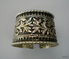 "Ethnic sterling silver cuff bracelet bangle from Rajasthan India. Great handmade design, Good for jewellery collection. Note - Please check pictures carefully for more detail. Inner circumference - 17 cm (6.7\") width max.- 4.7 cm (1.85\") weight - 94 grams material - Good sterling silver." Handmade Sterling Silver Bracelet For Weddings And Festivals, Handmade Sterling Silver Bracelet For Wedding And Festivals, Handmade Sterling Silver Wedding Bracelet For Festivals, Handmade Sterling Silver Wedding Bracelet, Ornate Oxidized Cuff Bracelet Bangle, Ornate Oxidized Bangle Cuff Bracelet, Ornate Silver Cuff Bracelet For Festivals, Elegant Oxidized Sterling Silver Bracelet For Festivals, Ceremonial Oxidized Finish Cuff Bracelet