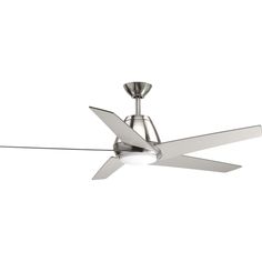 a ceiling fan with a light on it