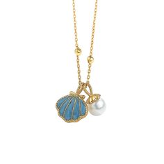 Description & Details Embrace the beauty of the sea with our meticulously crafted pieces that capture the essence of shells in stunning detail. From elegant shell-shaped pendants to intricate shell-inspired necklaces, our collection offers a range of styles to suit your unique taste. • Material: Solid 925 Sterling Silver ∙ Enamel• Finish: Hypoallergenic ∙ Gold Plating• Dimensions: 40 - 45 cm chain, adjustable• All our work is custom made by hand with love