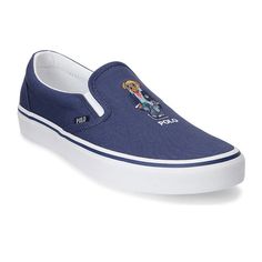 Keaton Polo Bear Slip On Sneakers Brand New With Tags Comes In Various Sizes Polo Bear Edition Blue Sneakers With Embroidered Logo And Round Toe, Blue Round Toe Sneakers With Embroidered Logo, Blue Sneakers With Embroidered Logo, Blue Canvas Slip-on Sneakers Sporty Style, Sporty Blue Low-top Slip-ons, Blue Low-top Sporty Slip-ons, Navy Slip-on Low-top Sneakers, Blue Slip-on Low-top Canvas Shoes, Blue Low-top Slip-on Sneakers With Vulcanized Sole