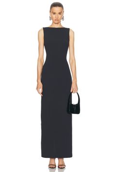 Find L'ACADEMIE By Marianna Giselle Maxi Dress on Editorialist. L'Academie by Marianna Giselle Maxi Dress in Black 100% polyester. Made in China. Dry clean only. Unlined. Hidden back zipper closure. Lightweight crepe fabric with back vent. LCDE-WD877. LAD895 U24. About the designer: Black Dress With Heels, Chic Dressing, Monochromatic Outfit, Classic Heels, Sophisticated Dress, Dreamy Dress, Long Black Dress, Crepe Fabric, Stylish Fashion