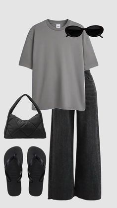 Havaianas Outfit, Shuffles Summer, Casual Work Outfits Women, Summer Cool, Gray Pants, Outfit Inspo Fall, Basic Outfits, Connect With People