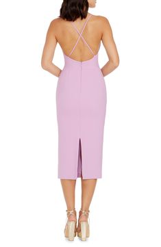 This endlessly elegant sleeveless midi is designed in a lavender hue and fronted with romantic rippled ruching. 34" center front length (size Medium) Hidden back-zip closure Plunge neck Spaghetti straps Back vent Lined 90% polyester, 10% spandex Machine wash, line dry Imported Hairstyling Products, Rollerball Perfume, Ruched Midi Dress, Sleeveless Midi Dress, Dress The Population, Beauty Sale, Fragrance Design, Midi Dress Sleeveless, Free Fabric