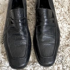 A Classic Gucci Monogram Loafers. Logo’s So Subtle But You Wouldn’t Miss That It’s Gucci. Soft Leather, Easy Slip On Style. Fashionably Comfortable. Leather Has No Significant Signs Of Use. The Soles Has Been Resoled. Has Some Leather Tearing Inside, Where The Heel Part Is. Gucci Designer Slip-on Dress Shoes, Designer Gucci Slip-on Dress Shoes, Gucci Designer Formal Dress Shoes, Gucci Designer Dress Shoes With Round Toe, Gucci Designer Dress Shoes For Galas, Designer Gucci Dress Shoes For Galas, Gucci Designer Dress Shoes With Branded Insole, Shoes Gucci, Gucci Monogram