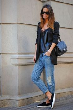 Boyfriend Jeans Kombinieren, Street Look, Fashion 2020, Black Blazer, Looks Style, Outfits Casuales, Black Jacket, Womens Fashion Casual