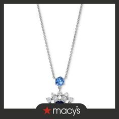 in stock Blue Snowflake Sterling Silver Necklace, Crystal Snowflakes, Snowflake Pendant, Cubic Zirconia, Pendant Necklace, Crystals, Pendant, Blue